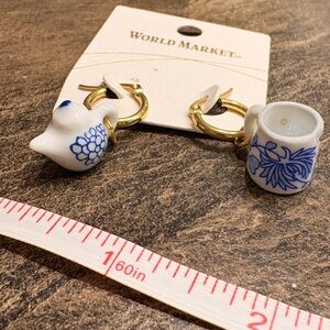 Teapot and cup earrings